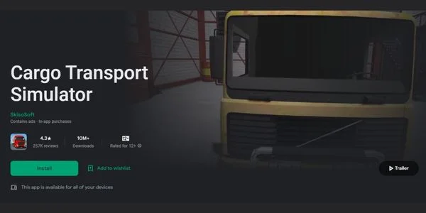 Cargo Transport Simulator, Best Truck Simulator Games for Android