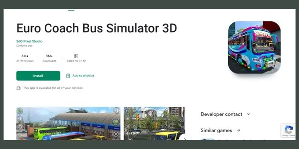 Euro Coach Bus Simulator, Best Bus Simulator Games For Android